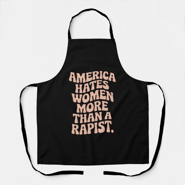 Delantal Activista feminista anti-MAGA en contra de Trump (Anverso)