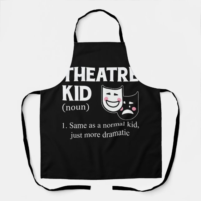 Delantal Actor de definición de teatro infantil actor más d (Anverso)