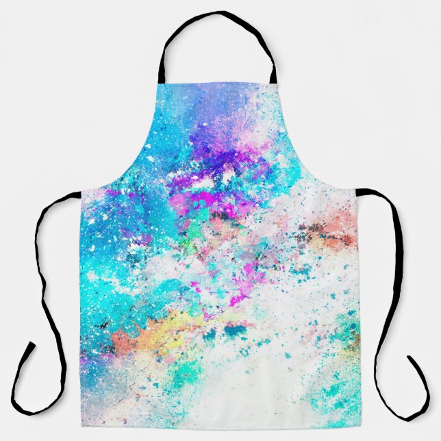 Delantal acuarela abstracta de arte de fondo (Anverso)