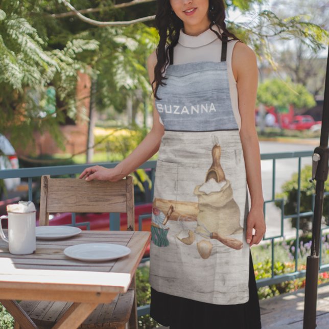 Delantal Acuarela Baker Baker Apron Bake Personalizado (Subido por el creador)