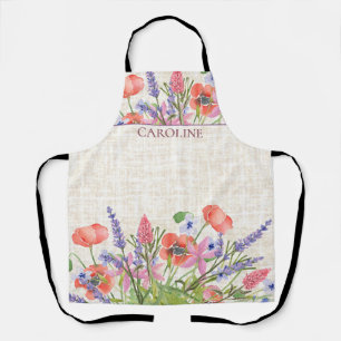 Delantal Acuarela de Linen - Regalo de cumpleaños Personali