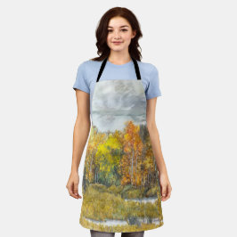 Delantal acuarela de pintura de otoño 300