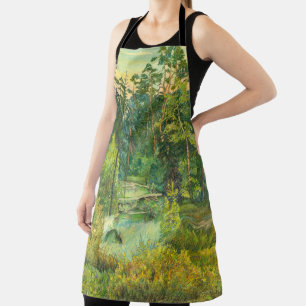 Delantal acuarela de pintura forestal