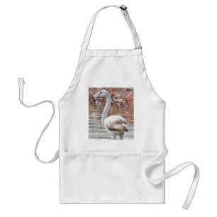 Delantal Acuarela Flamingo Exótico