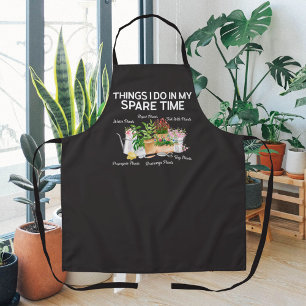 Delantal Acuarela Floral Planta Cita Divertida Jardinería