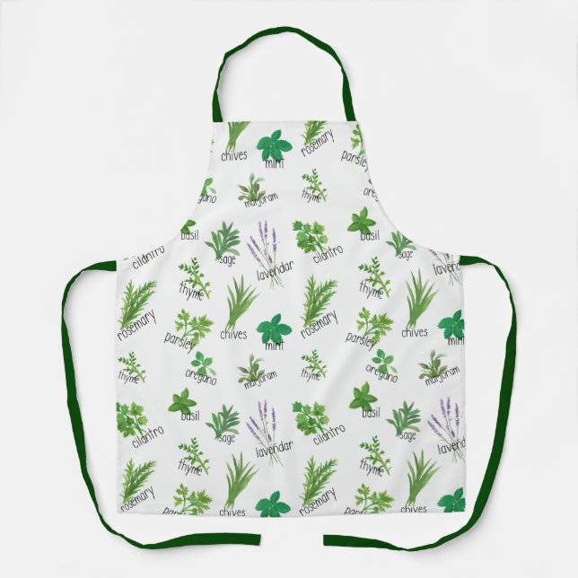 Delantal Acuarela Herb Apron (Anverso)