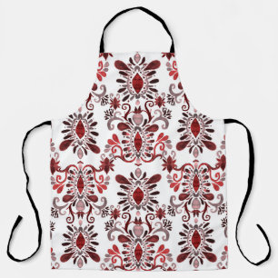 Delantal Acuarela Ikat: Típica Étnica Sin Marea.