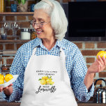 Delantal Acuarela Lemons Lemons Moderno Pincel Script Limon<br><div class="desc">Lemones De Color De Agua De Pincel Moderno Cuando La Vida Le Da Lemones Hacen De Limoncello Apron</div>