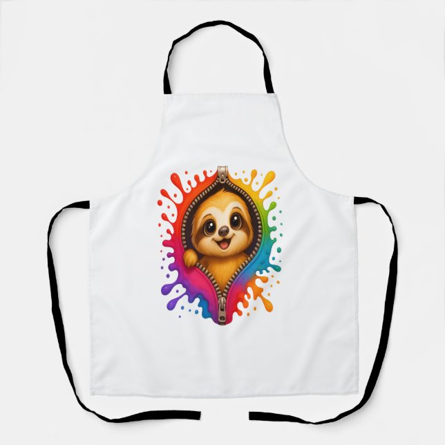 Delantal Acuarela Sloth (Anverso)