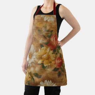 Delantal Acuarela Vintage Floral Popular Colección