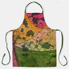 Delantal Acuarela Y Tinta Abstrante Expressionismo Arte