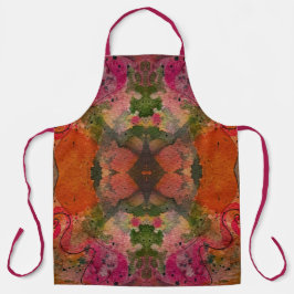 Delantal acuarela Y Tinta Resumen Arte De Pintura De Bonito