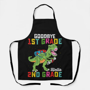 Delantal Adiós 1er Grado Hola 2do Grado T Rex Dinosaurio
