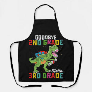 Delantal Adiós 2° grado Hola 3° grado T Rex Dinosaurio