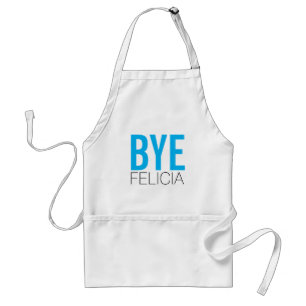 Delantal ADIÓS divertido Felicia en azul