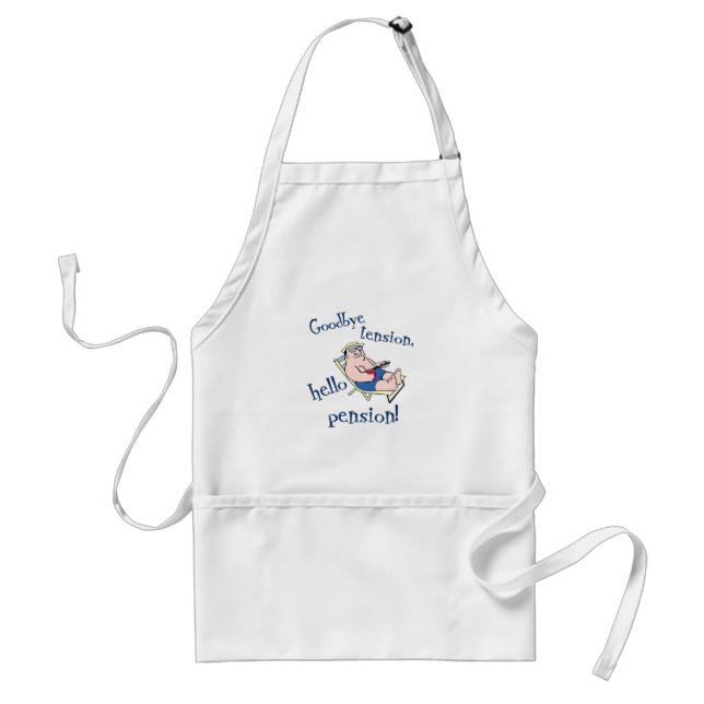 DELANTAL  ¡ADIÓS TENSIÓN, HOLA PENSIÓN! REGALO DEL RETIRO (Frente)