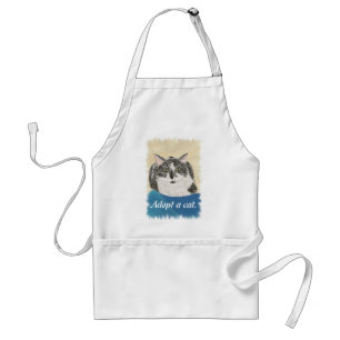 Delantal Adoptar a un gato promotor Aprons