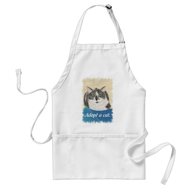 Delantal Adoptar a un gato promotor Aprons (Frente)