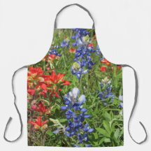 Adorable Apron Bluebonnets y pinceles indios