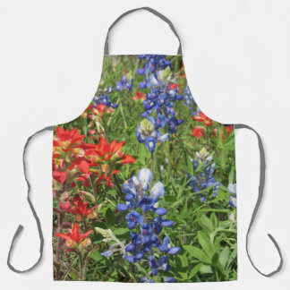 Delantal Adorable Bluebonnets y Indian Paintbrushe