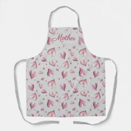 Delantal Adorable Hearts Pattern Apron