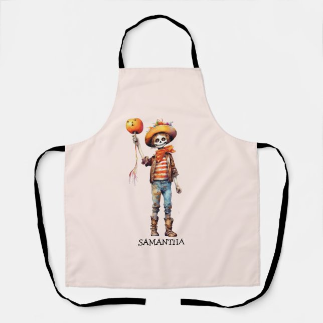 Delantal Adorable Kid Zombie - Cute Halloween (3) (Anverso)