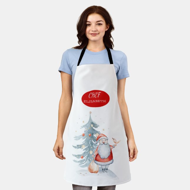 Delantal Adorable Papá Noel  Fiesta (Gastado)