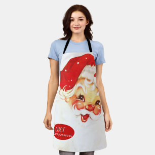 Delantal Adorable Papá Noel Rojo Fiesta