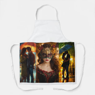 Delantal "Adorable Pareja de Amor, Cocina Apron-Heartwarmin