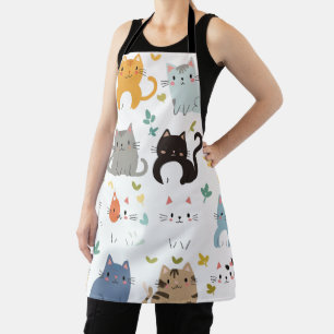 Delantal "Adorable Personalizado Cat Apron - Cuto y funcion