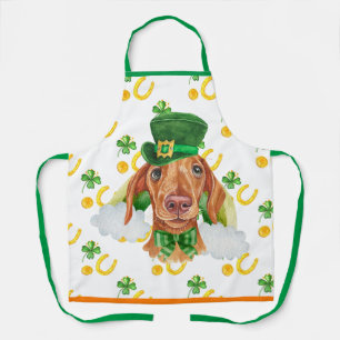 Delantal Adorno Navideño Dachshund Crema Día de San Patrici
