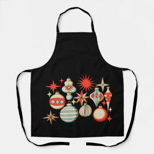 Delantal Adorno Navideño Moderno Retro Alegre Y Brillante