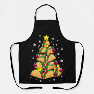 Delantal Adornos de árbol de Navidad Taco Nieve Fiesta de N