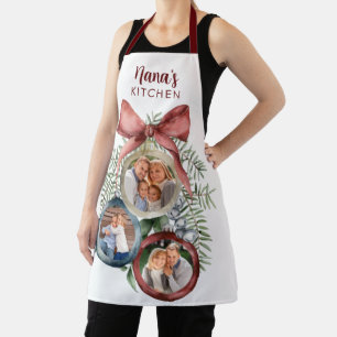 Delantal Adornos de Navidad personalizados elegantes con 3 