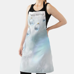 Delantal adornos de navidad y copos de nieve