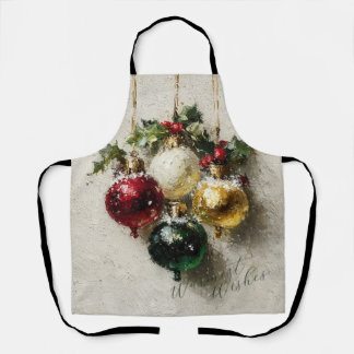 Delantal Adornos Navideños Vintage