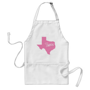 Delantal adulto del estado rosa Texas