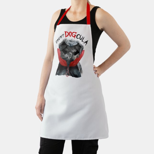 Delantal Affenpinscher Dog Funny Vampiro Halloween (in situ)