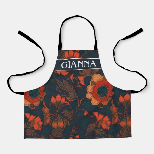 Delantal Affenpinscher Mosaico Colorido Patrón Personalizad (Anverso)