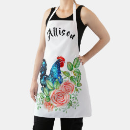 Delantal Afiche con flores Apron personalizado
