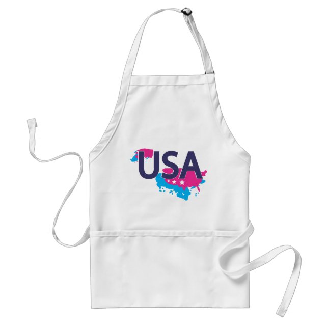 Delantal Afiche de viaje del logo americano (Frente)