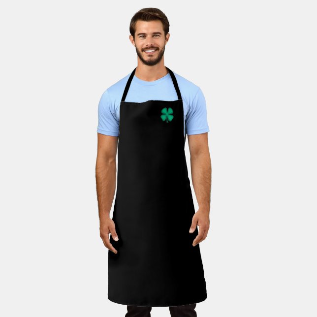 Delantal Afiche del chef irlandés negro (Gastado)