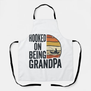 Delantal Aficionado a ser abuelo Pesca Diseño vectorial ret