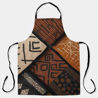 Delantal African culture designs on diagonal shapes