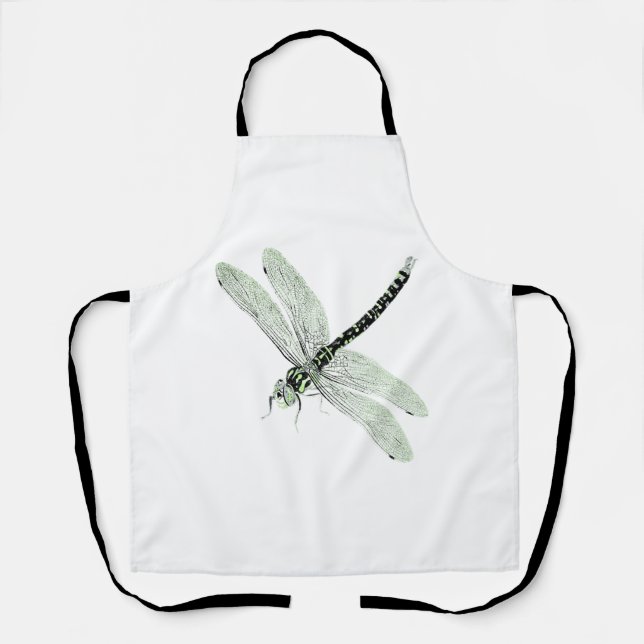 Delantal Agender Pride Vintage Dragonfly Art (Anverso)