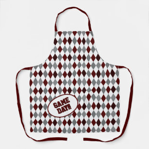 Delantal Aggie Maroon Argyle Pattern Day