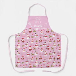 Delantal Agradable muñeco de nieve familia de Navidades San