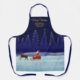 Delantal Agregar familia / nombre de organización Azul + Sa