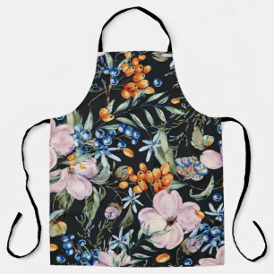 Delantal Agua suave: bayas florales rosas