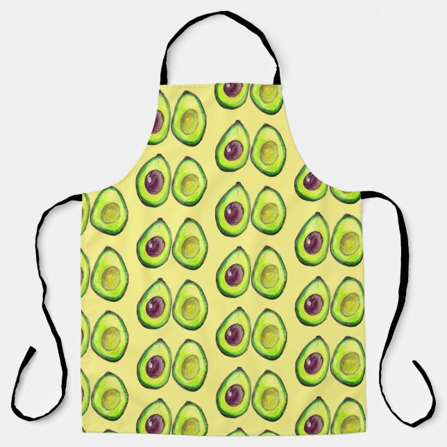 Delantal Aguacate Verde Comida Vegana Comida Vegetariana (Anverso)